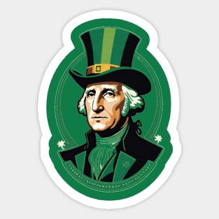 St. Patrick's Day George Washington Sticker